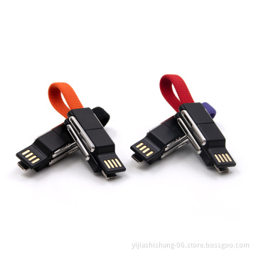 Keychain Charger Android USB C 6 in 1 Charging Cable Multi Short Fast Charging Cord Magnetic Portable Keyring Cable